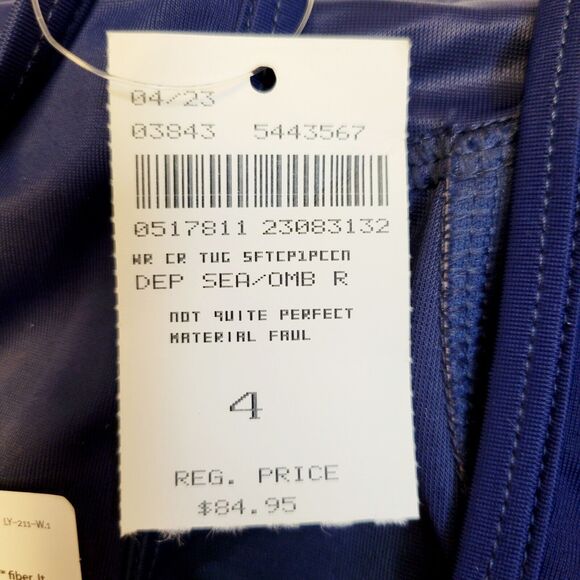 NWT Land's End Tummy Control Scoop Neck Tugless One Piece Size 4 Swimsuit - Picture 7 of 11